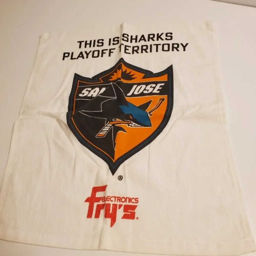 Set of 2 SJ Sharks Hockey hand towels